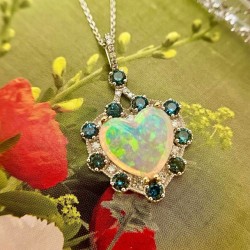 Heart Shaped Opal Pendant